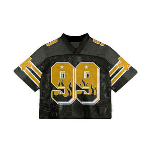 Camiseta de Fútbol Retro Americana Personalizada con Estampado Completo, Transpirable y Absorbente de Humedad, 100% Poliéster - Product Image 1