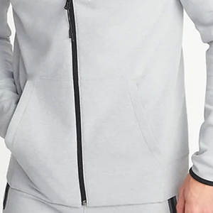 Sweat à capuche zippé décontracté pour homme, en molleton de coton, doux, chaud, coupe ample, fermeture éclair intégrale, logo personnalisé, OEM, ODM, marque privée, en gros - Product Image 6