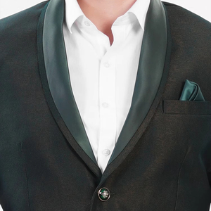 La Scoot, traje de fiesta de estilo Jodhpuri de poliéster y viscosa de diseñador de 2 piezas para hombre, ajuste Regular, un solo pecho, largo, transpirable - Product Image 1
