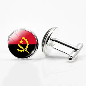 Customizable Country Flag Cufflinks High Quality Permata Alloy Shirts Accessories Cufflink for Men