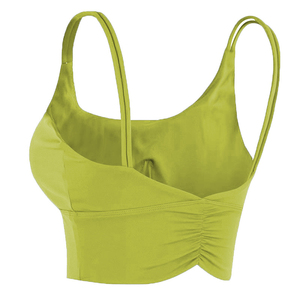 สปอร์ตบราแฟชั่นสำหรับผู้หญิงบราเสริมสายรัดไหล่แบบคงที่มีจีบด้านหลังดีไซน์สปอร์ตสปอร์ตบราโยคะวิ่งฟิตเนส - Product Image 6