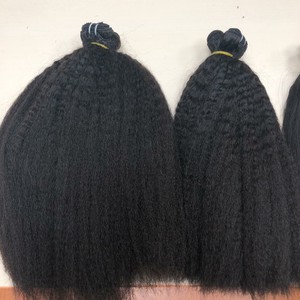 Vente en gros de 18 pouces non traités cuticule aligné brésilien crépus cheveux raides cheveux humains bruts paquet HD dentelle point culminant vietnamien - Product Image 2
