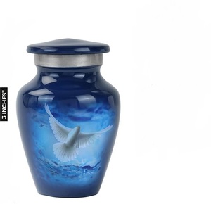 Wholesale Price Customized High Quality Metal Cremation <b>Keepsake</b> Urns Funeral Urns Burial <b>Keepsake</b> for Ashes With Velvet <b>Box</b> - Product Image 5