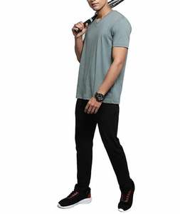 Camisetas de peso pesado de gran tamaño para hombre 180 gramos hombro caído logotipo personalizado camiseta lisa ajustada hecha en la India - Product Image 6