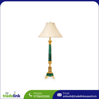 Lampes LED modernes en malachite, blanc chaud, étanches, faites à la main, décoration intérieure avec corps en bronze et style pierre