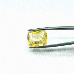 Natural Unheated 13.73cts Yellow Sapphire <b>Cushion</b> Brilliant Emerald Cut Peridot Aquamarine Alexandrite Gemstone - Product Image 2