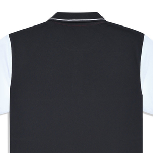100% algodón de alta calidad ecológico para hombres Casual patrón sólido bloque negro Piqué para camisa liso teñido diseño frontal personalizado - Product Image 5