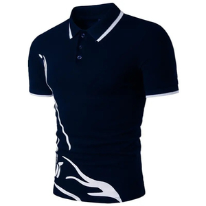 T-shirt polo de haute qualité avec logo personnalisé et col 100% coton t-shirts polo unis pour hommes - Product Image 5