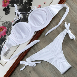 Tùy Chỉnh Sexy Micro Bikini Set Cho Phụ Nữ Trong Suốt Thong Chuỗi Hai Mảnh Đồ Bơi Hot Beachwear Kỳ Nghỉ Trang Phục - Product Image 2