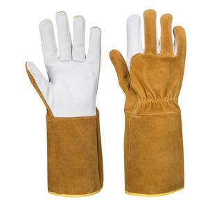 Vente chaude Gants de soudage en cuir de buffle de haute qualité Fabriqués sur mesure Sécurité Imperméable Antidérapant Logo privé Vente en gros Pas cher - Product Image 5