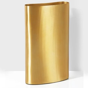 Jarrón de Metal con acabado dorado, elegante soporte decorativo para flores, perfecto para el hogar, sala de estar, mesa de comedor y decoración Floral diaria - Product Image 3