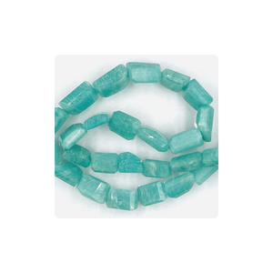 Cuentas de pepitas facetadas de amazonita verde rusa de hebra de 17 pulgadas de alta calidad, 12-15mm aprox. para fabricación de joyas, precio al por mayor - Product Image 2