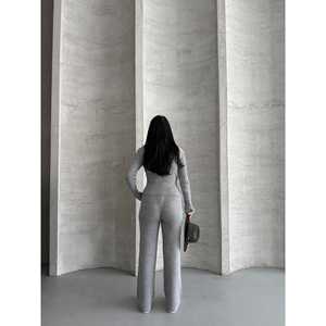 Conjunto de Suéter Tejido para Mujer con Detalle de Botones Laterales-1563 - Product Image 3