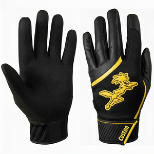 Gants de baseball de haute densité avec logo personnalisé, vente en gros, doublure souple absorbant les chocs, poignet sécurisé, gants de frappe de baseball - Product Image 5