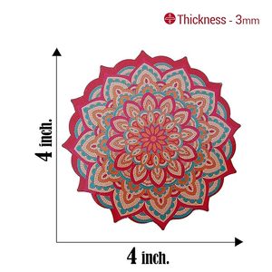 แผ่นรองแก้วไม้คุณภาพสูง สไตล์โบฮีเมียน เป็นมิตรกับสิ่งแวดล้อม ผลิตด้วยมือ พิมพ์ลาย คุณภาพส่งออก สำหรับร้านกาแฟ ร้านอาหาร ราคาถูก - Product Image 4