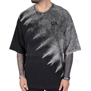 T-shirt ample délavé 2026 pour homme – Coton épais uni, coupe oversize, idéal au quotidien - Product Image 3
