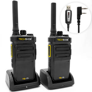 Factory Price TechSide TS-T1MIC+2 License-Free PMR446 16-Channel IP54 VOX USB Type-C Quick Charge Wi-Fi Cloning <b>Walkie</b> <b>Talkie</b> - Product Image 1
