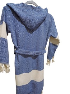 Saks Lux Diamond Turkish Cotton Loincloth Bathrobe Dressing Gown Bathroom Set Women's Bathrobe Men's Bathrobe - Product Image 5