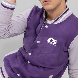 Chaqueta Letterman de Invierno Hecha a Medida para Hombre, 100% Algodón, Cómoda, Mangas Largas, Cuello Alto, Logotipo Frontal - Venta Directa - Product Image 5