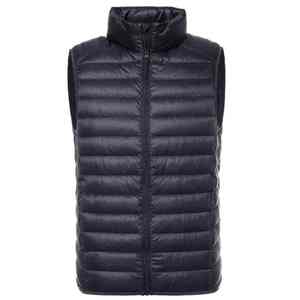 Chaleco largo cálido de invierno para hombre, chaleco con logotipo personalizado, cuello levantado, logotipo frontal, impermeable, a prueba de viento, personalizable - Product Image 6