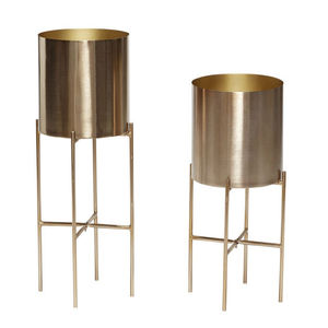 Soporte para Plantas Moderno de Metal Dorado, Ecológico y Duradero, con Maceta, Minimalista, para Interiores/Exteriores - Product Image 2