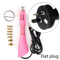 Offre Spéciale Rose Violet Cristal Fer Strass Hot Fix Applicateur En Gros EU/US Plug En Plastique
