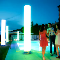 Éclairage de scène gonflable sans fil à LED alimenté par batterie, étanche IP65, 6x18W, 4 en 1, RGBW, pour mariage, fête, colonne d'air