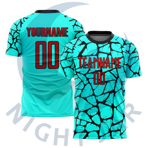 Camisetas de Fútbol Personalizadas con Sublimación Completa, 100% Poliéster, Ligeras, Cuello en V, Manga Corta, Secado Rápido y Transpirables - Product Image 1