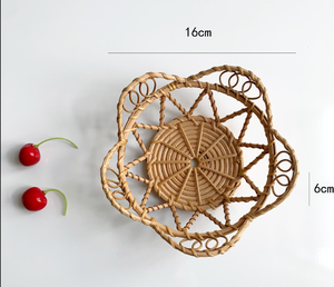 <b>Woven</b> <b>Storage</b> <b>Basket</b> Handmade Rattan Dim Sum Melon Seeds and Fruit <b>Basket</b> - Product Image 5