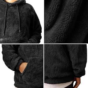 Sudaderas con capucha informales de invierno para hombre, Color sólido, 100% algodón, forro polar, ajuste Regular, secado rápido y transpirable, alta calidad - Product Image 3