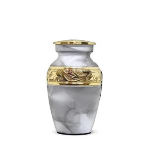 White Keepsake <b>Urn</b> - <b>Small</b> <b>for</b> <b>Human</b> <b>Ashes</b> with Box & Bag Included - Mini <b>Urn</b> <b>for</b> <b>Ashes</b> - Perfect Memorial <b>Urn</b> - Honor - Product Image 1