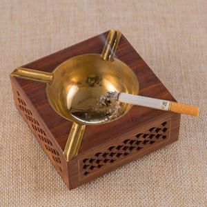 Décorations en bois de luxe avec cendrier en or ou en laiton Vente chaude et vente en gros de haute qualité et fournisseurs - Product Image 4