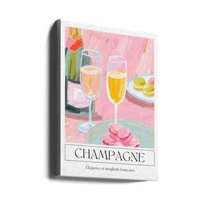Tableau mural en toile sur le thème du champagne, élégant et stylé pour la décoration intérieure - Product Image 6