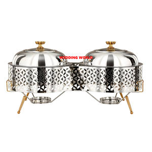 Cazuelas de metal de forma redonda de acero inoxidable, utensilios de cocina de alta calidad hechos a mano con estilo, nuevas cazuelas de metal al por mayor - Product Image 5