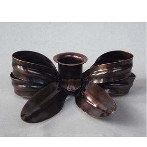 Small <b>Vintage</b> Bronze Finish Brass Candle <b>Stick</b> Metal Bow Holder for Easter Centerpiece or Wedding Gift Basic Home Decoration - Product Image 2