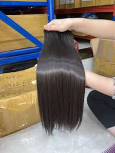 Cheveux naturels 15 cm de longueur pour cheveux lisses, Super soyeux et brillants, origine humaine - Product Image 2