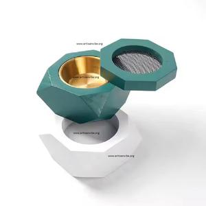 Juego de madera madkhan Bakhoor de viaje inspirado en Dubai-Quemador de incienso portátil compacto con grabados - Product Image 2