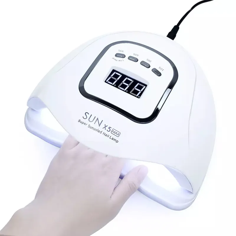 SUN UV LED Nail Lamp for Manicure 150W Gel Polish Drying Machine with Large LCD Touch Professional Smart Nail Dryer