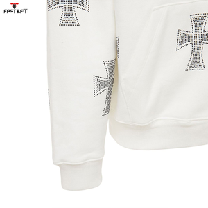 Nueva llegada 2025 Sudadera térmica personalizada con diamantes de imitación al por mayor Precio de fábrica Sudaderas con capucha con diamantes de imitación - Product Image 5