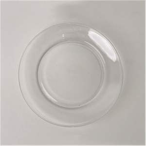 Assiette en verre design avec bords relevés, parfaite pour éviter les déversements lors du placage ou des présentoirs de repas décoratifs. - Product Image 2