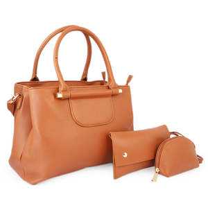 Sac à main pour femme 3 pièces 52006 - MARRON - Product Image 1
