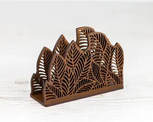 High On Demand Decorative Metal Napkin Holder With Cutout Design Stylish <b>Tissue</b> Stand <b>For</b> Home Office And Cafe Use - Product Image 3