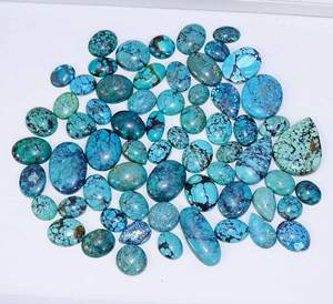 Cabochon en pierre naturelle du Tibet Turquoise pierre précieuse en vrac véritable produit en vrac fait à la main personnalisé - Product Image 6