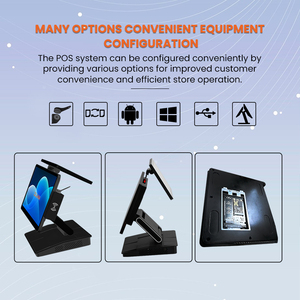 Thanh Toán máy thiết bị đầu cuối cho bán lẻ tiền mặt đăng ký điểm của Bán máy tính để bàn 15.6 "Màn hình kép tất cả trong một màn hình cảm ứng <span class=keywords><strong>POS</strong></span> hệ thống - Product Image 3