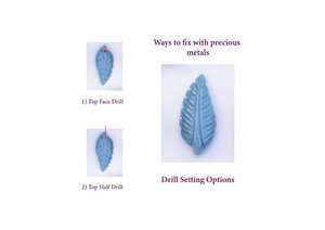 Natural Blue Opal Leaf Carving Loose Gemstone 20x10mm Yellow for Jewelry Making - Product Image 2