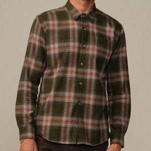 เสื้อเชิ้ตผ้าสักหลาดสำหรับผู้ชาย ผ้าฝ้าย 100% เสื้อเชิ้ตลำลองติดกระดุม เสื้อเชิ้ตผู้ชายลายทางออร์แกนิก แขนยาว - Product Image 3