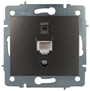 Presa dati RJ45 CAT6 in grafite Serie Europa (Solera ERP88U) - Product Image 1