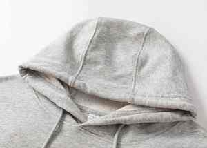 เสื้อฮู้ดดี้ผู้ชายแบบลำลอง ผ้าริบ ยืดหยุ่น ระบายอากาศได้ดี ทรงหลวม มีเชือกผูก ปลายแขนและชายเสื้อแบบริบ - Product Image 6