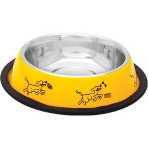 Mangeoire en acier inoxydable Modèle Chiens jaunes-Taille L - Product Image 1