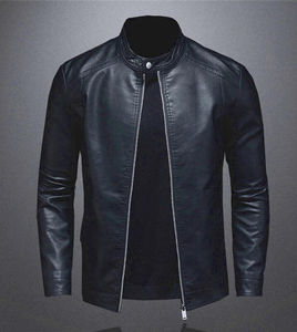 Blouson de moto en cuir et toile rétro noir personnalisé pour homme, logo OEM, patch, coupe-vent d'hiver, écologique, séchage rapide, décontracté, Texlera - Product Image 2